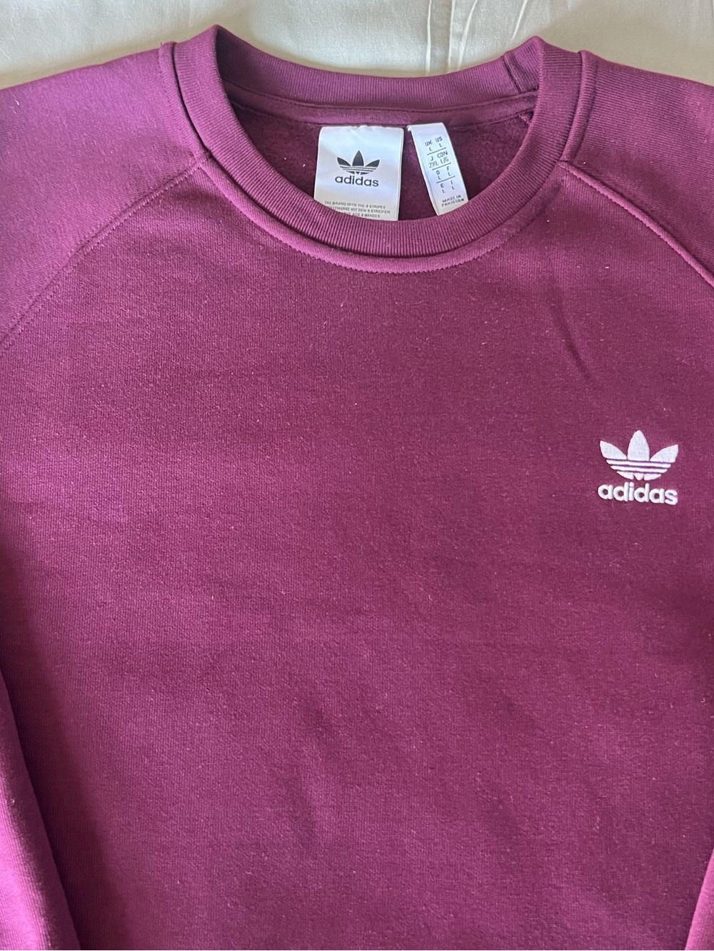 Adidas Crewneck Sweatshirt in Deep Berry NWOT